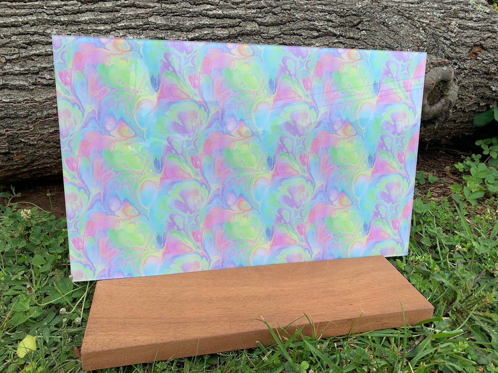 PatternPly® Full Coverage Mini Pastel Rainbow Paint Pour sheet showing the pattern