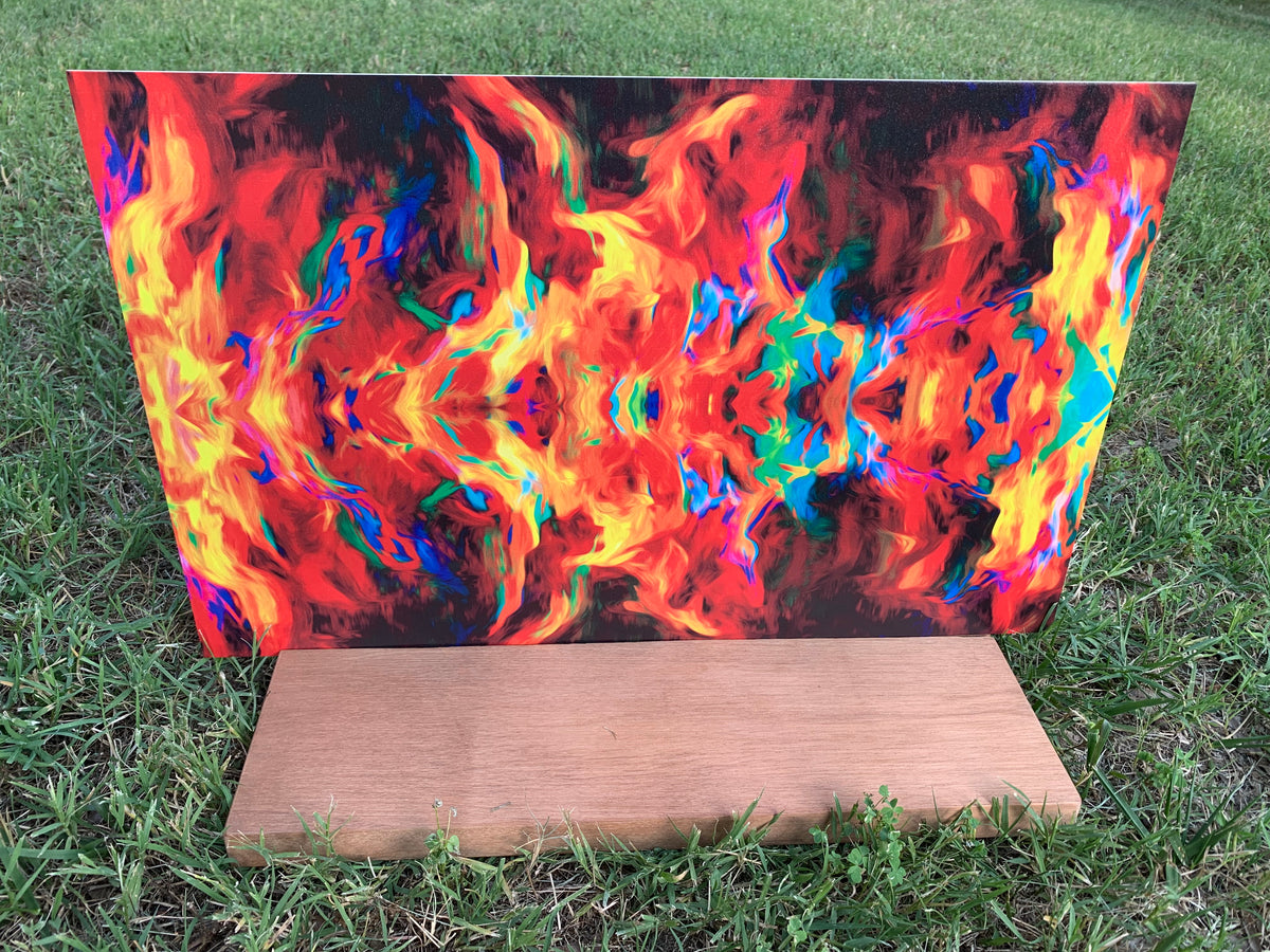 PatternPly® Full Coverage Fire Rainbow sheet showing the pattern