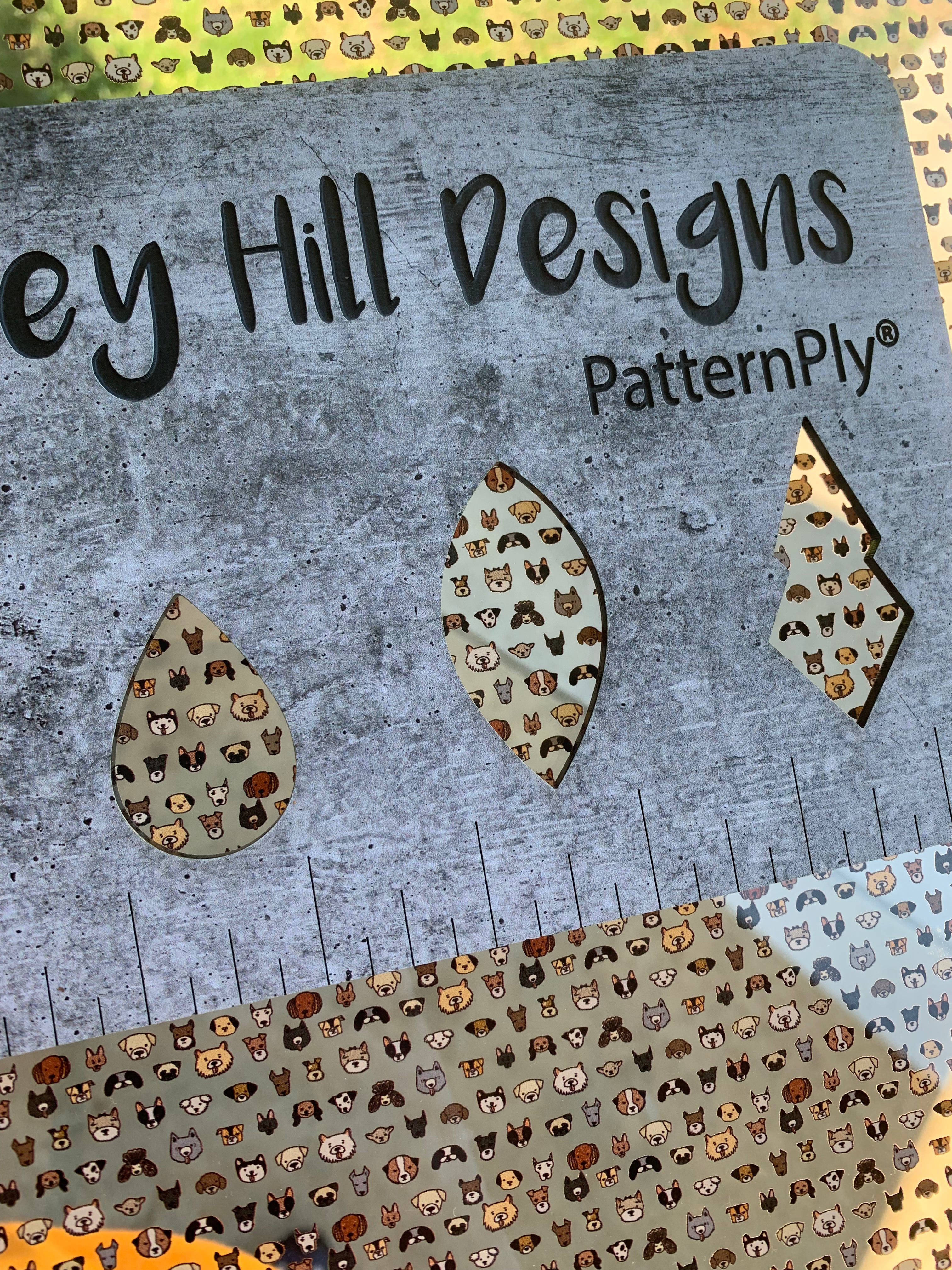 PatternPly® Scattered Micro Dogs sheet showing the pattern