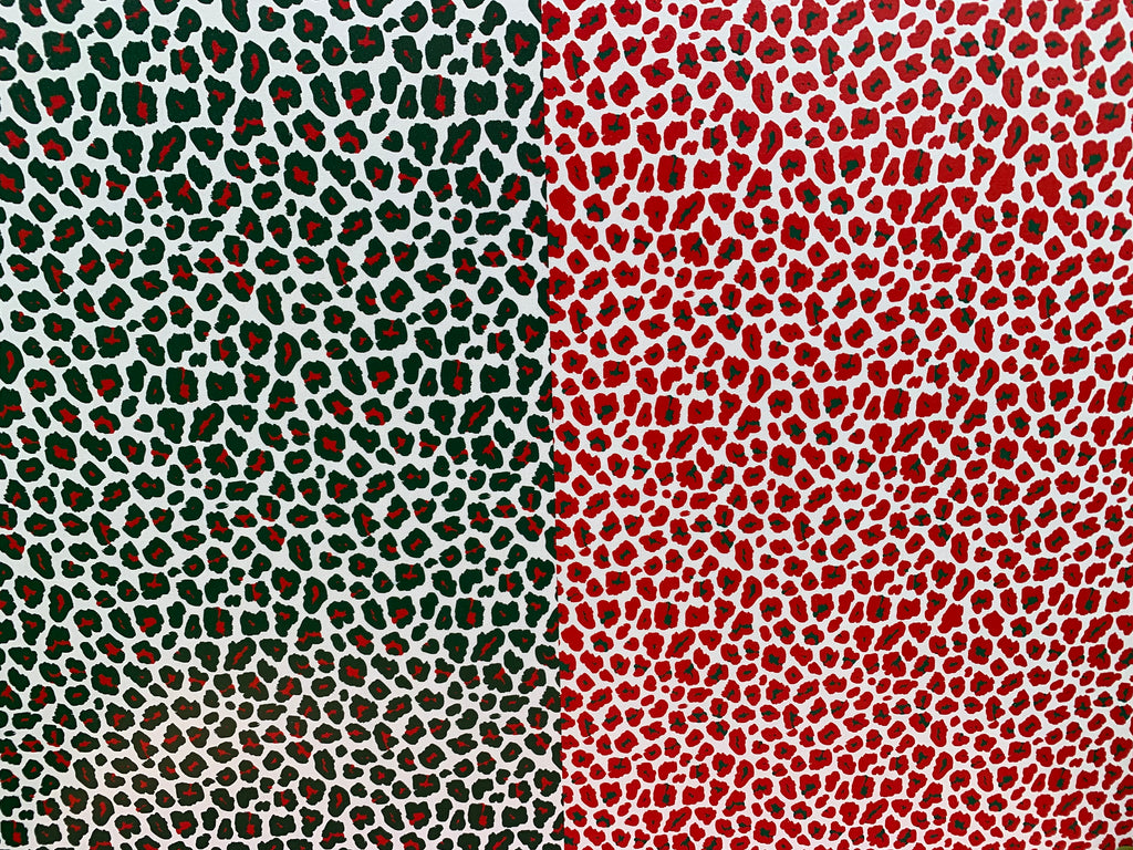 PatternPly® Full Coverage Christmas Leopard Duo sheet showing the pattern