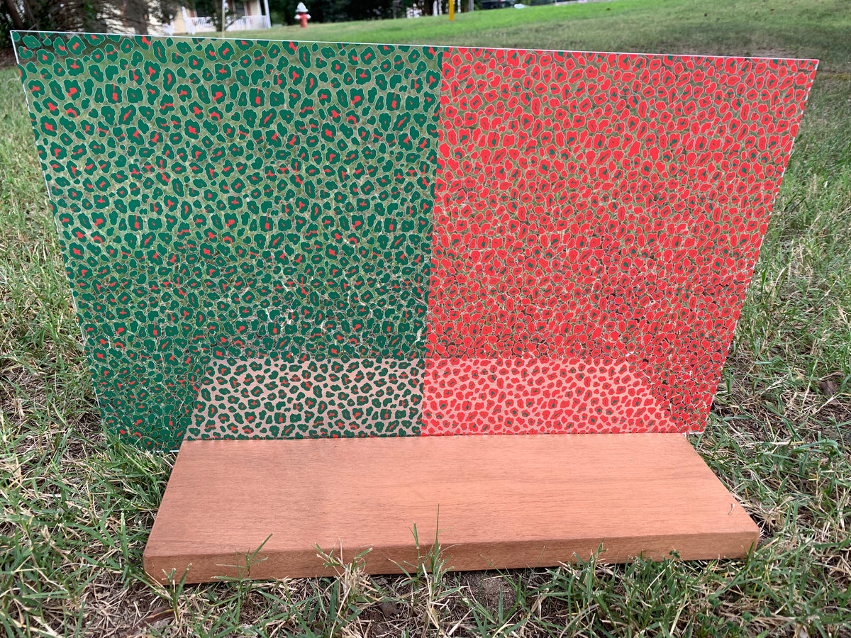 PatternPly® Scattered Christmas Leopard Duo sheet showing the pattern