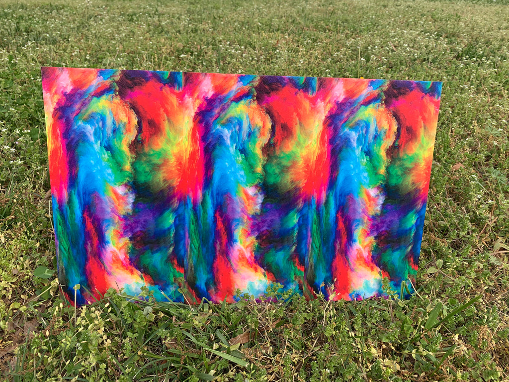 PatternPly® Full Coverage Mini Rainbow Storm sheet showing the pattern