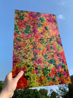 PatternPly® Transparent Fall Treetops Stained Glass sheet showing the pattern