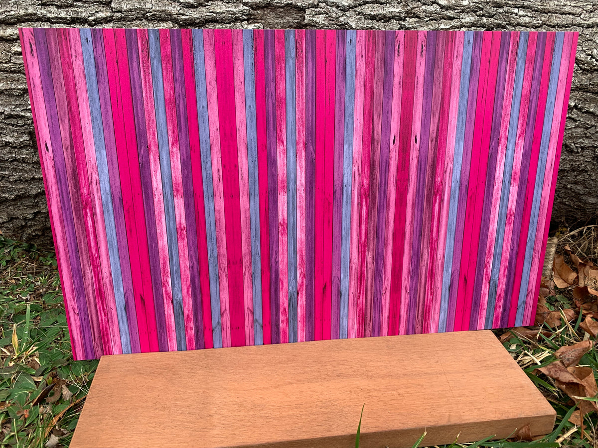 PatternPly® Full Coverage Mini Pink and Purple Woods sheet showing the pattern