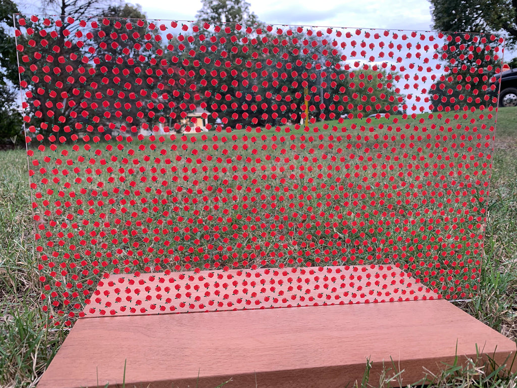 PatternPly® Scattered Apples sheet showing the pattern