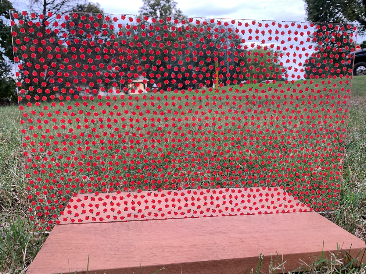 PatternPly® Scattered Apples sheet showing the pattern