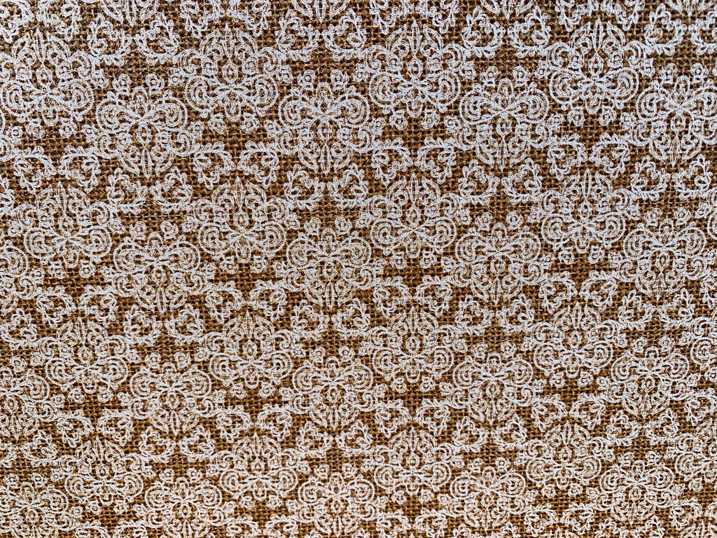 PatternPly® Full Coverage Micro Burlap and Lace sheet showing the pattern