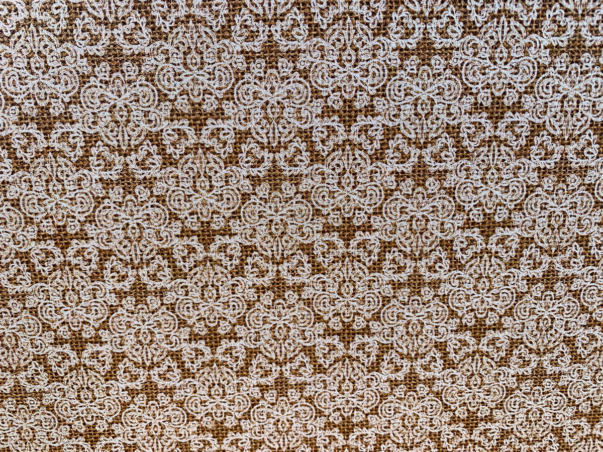 PatternPly® Full Coverage Micro Burlap and Lace sheet showing the pattern