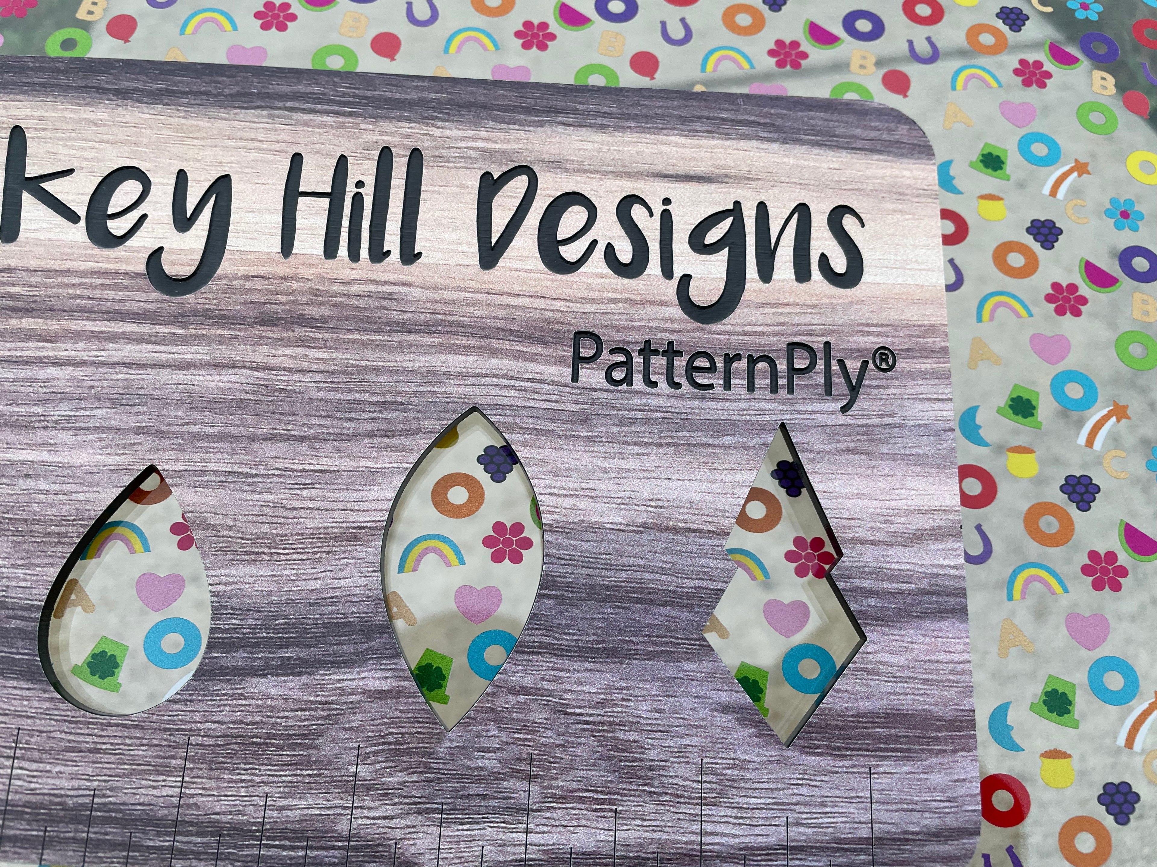 PatternPly® Scattered Childhood Cereals sheet showing the pattern