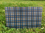PatternPly® Full Coverage Blue and Yellow Plaid sheet showing the pattern