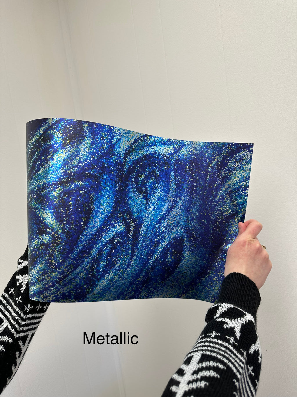 PatternPly® Transparent Chunky Blue Glitter* Swirl product photo 2