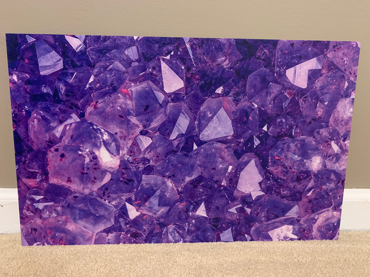 PatternPly® Full Coverage Amethyst Geode sheet showing the pattern