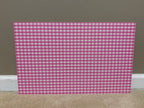 PatternPly® Full Coverage Pink Gingham sheet showing the pattern