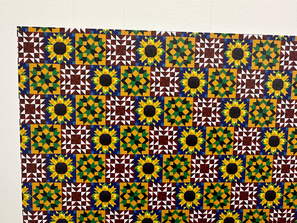 PatternPly® Full Coverage Sunflower Barn Quilt sheet showing the pattern