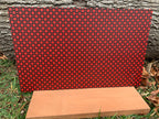 PatternPly® Full Coverage Heart Buffalo Plaid sheet showing the pattern