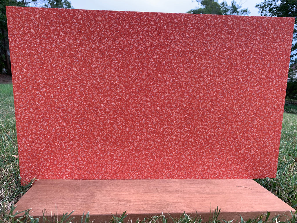 PatternPly® Full Coverage Pumpkin Spice sheet showing the pattern