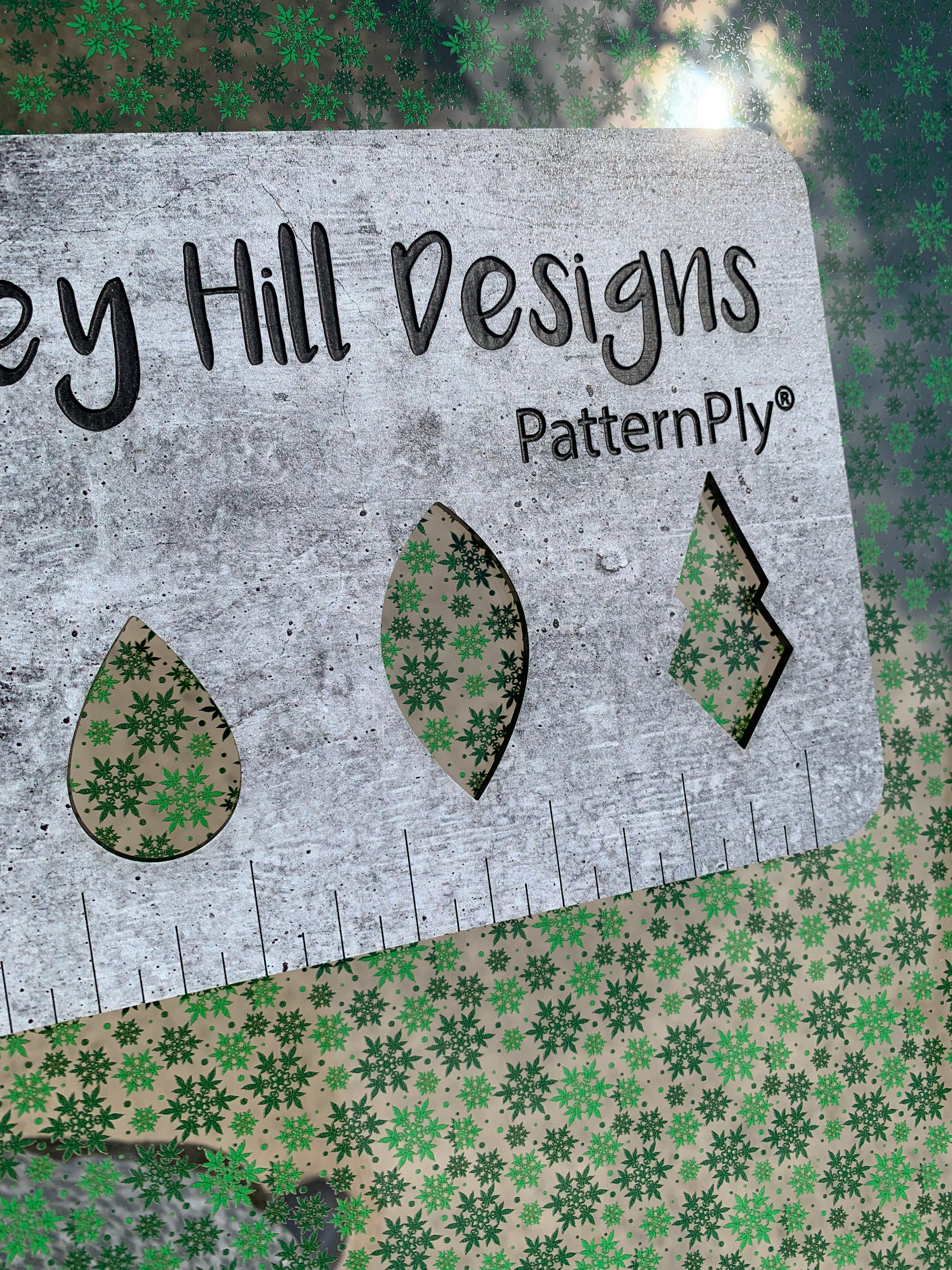 PatternPly® Scattered Marijuana Snowflakes sheet showing the pattern