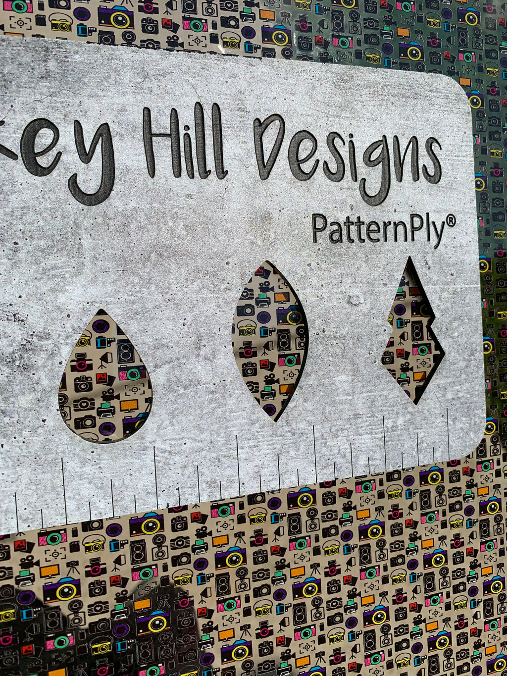 PatternPly® Scattered Cameras sheet showing the pattern