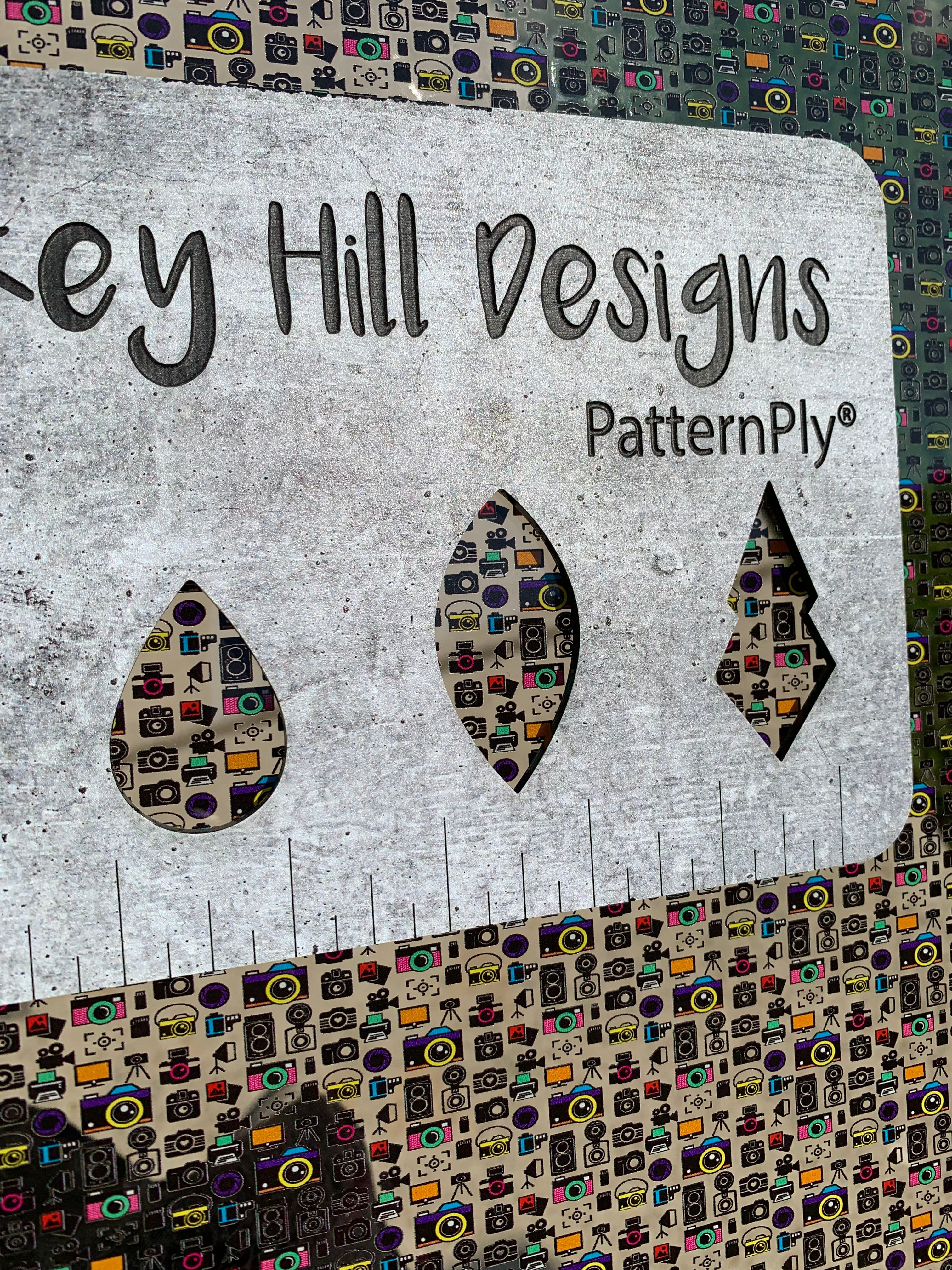 PatternPly® Scattered Cameras sheet showing the pattern