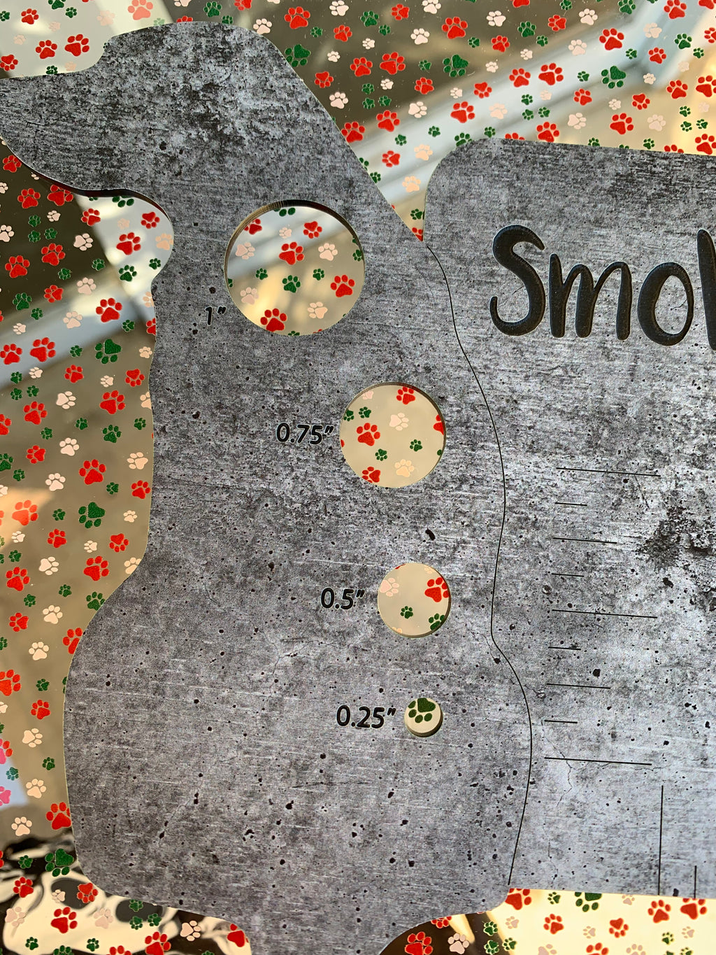 PatternPly® Scattered Red, White, Green Pawprints product photo 2
