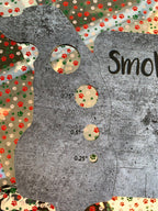 PatternPly® Scattered Red, White, Green Pawprints product photo 2