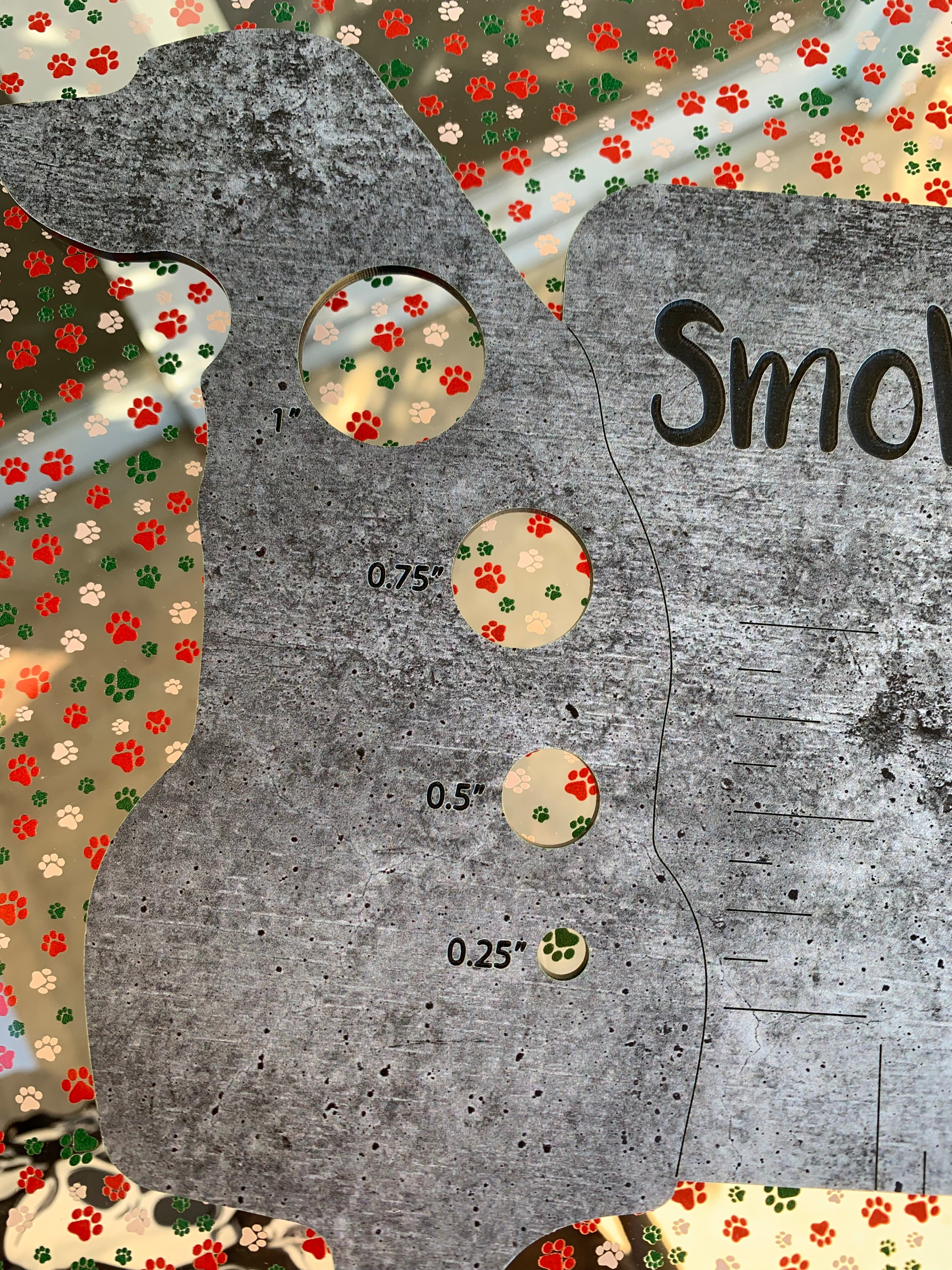 PatternPly® Scattered Red, White, Green Pawprints product photo 2