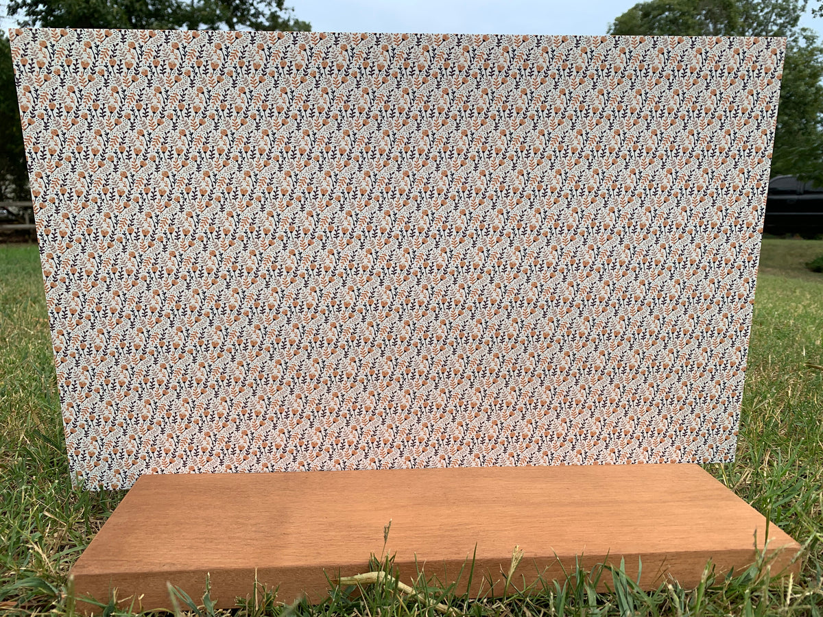 PatternPly® Full Coverage Fall Microfloral White sheet showing the pattern