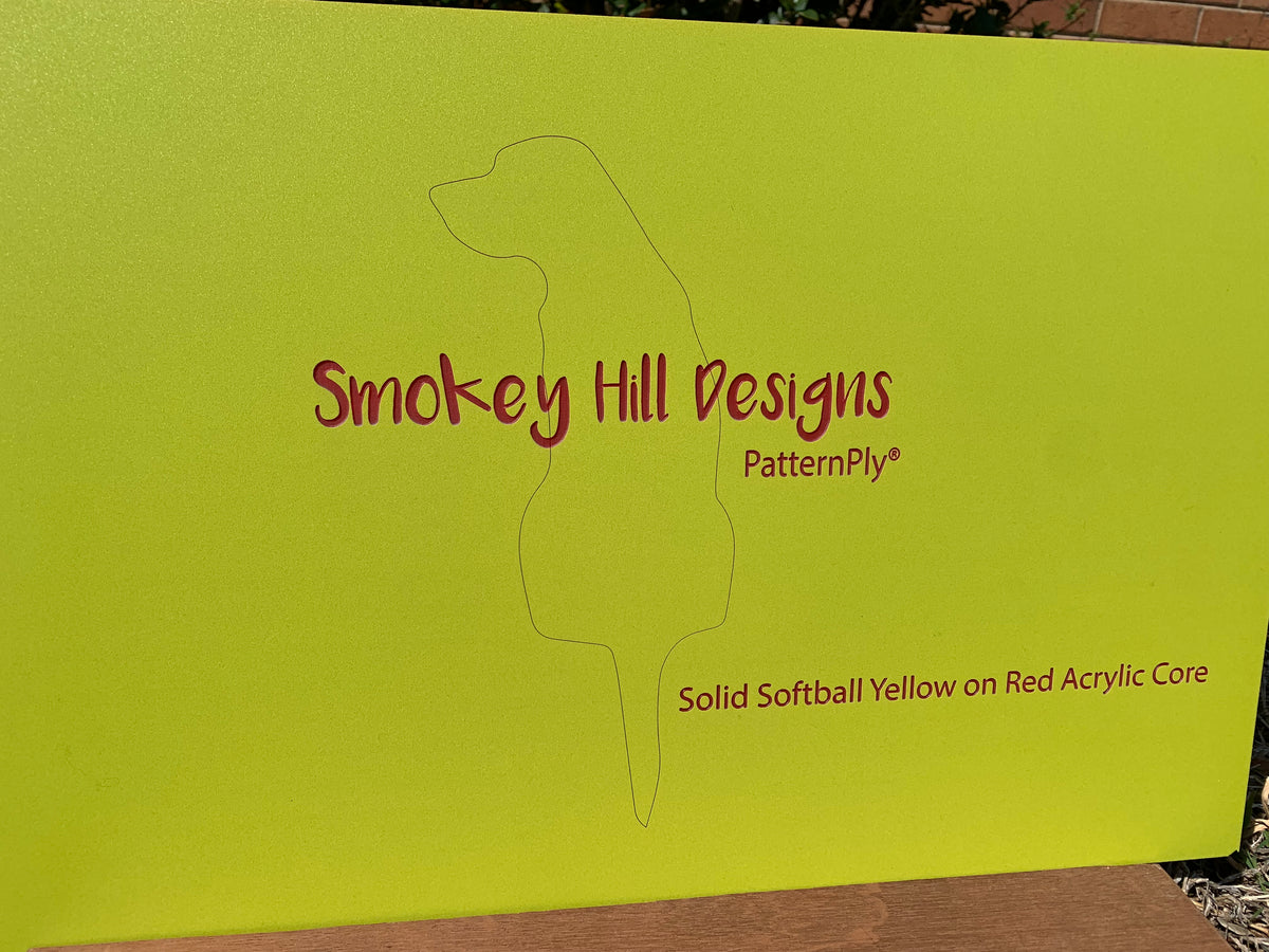 PatternPly® Acrylic Solid Softball Yellow on Red product photo 2