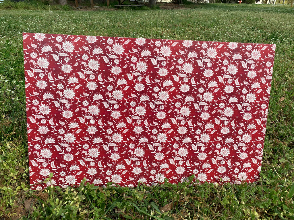 PatternPly® Full Coverage Antique Red China sheet showing the pattern