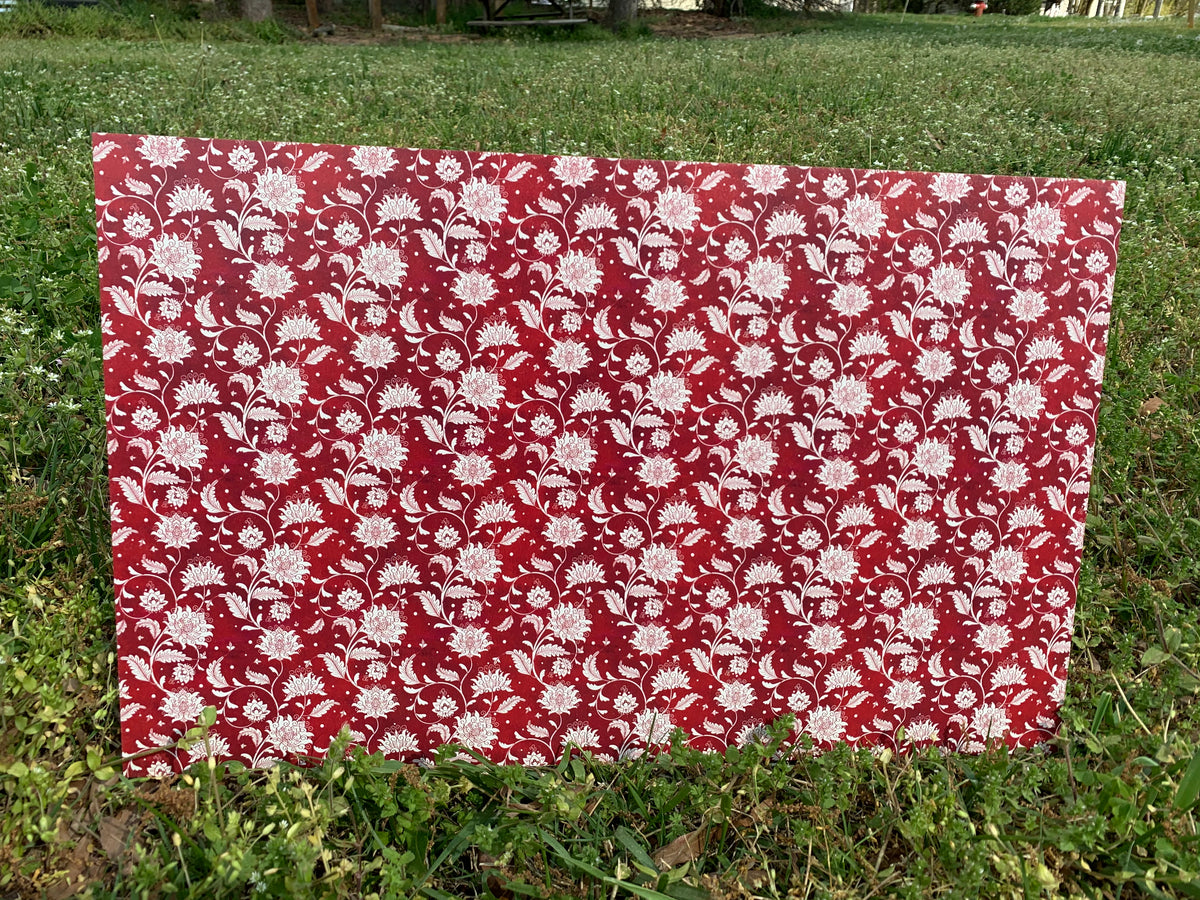 PatternPly® Full Coverage Antique Red China sheet showing the pattern