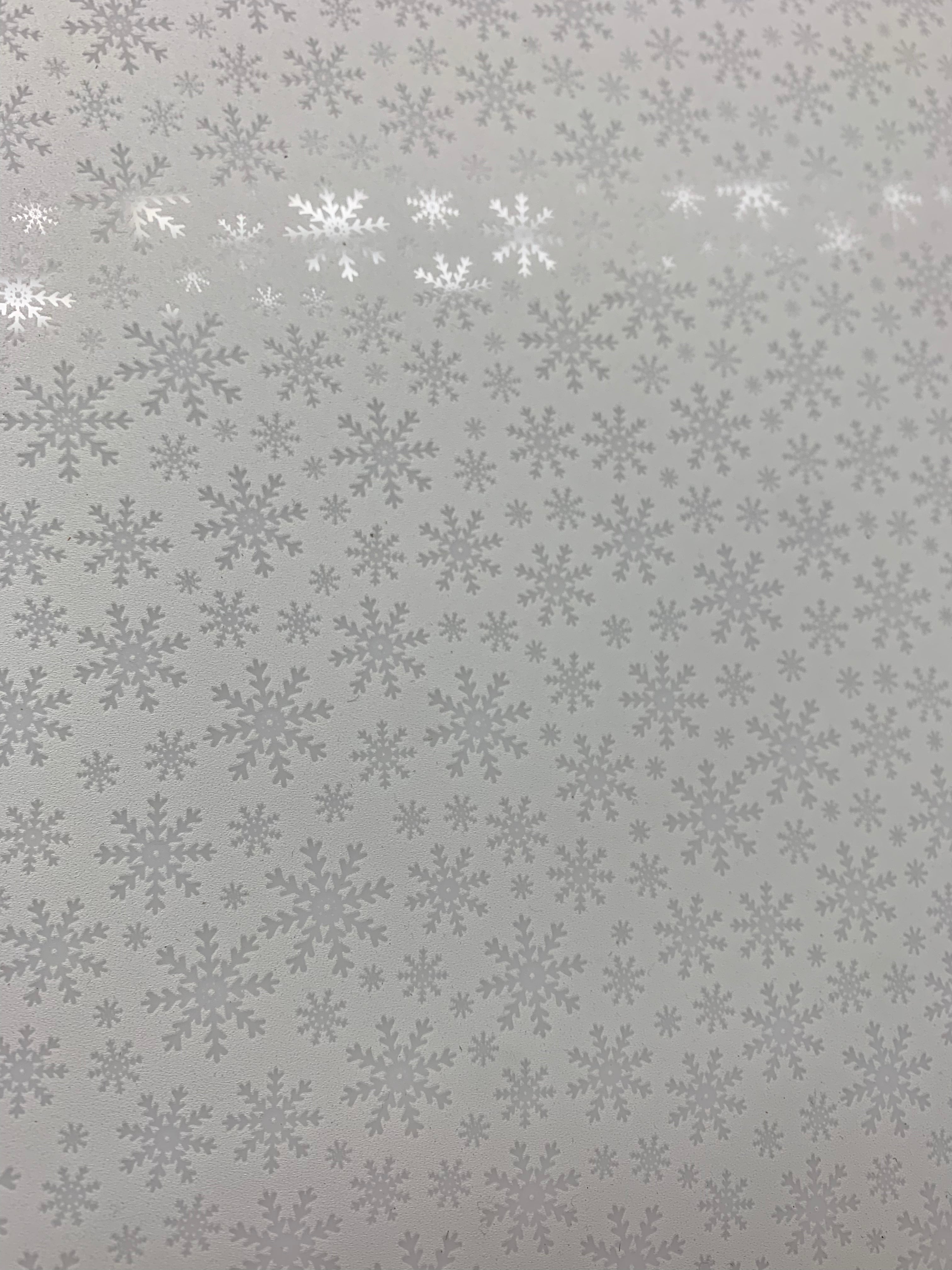 PatternPly® Smoke and Mirrors WHITE, Snowflakes sheet showing the pattern