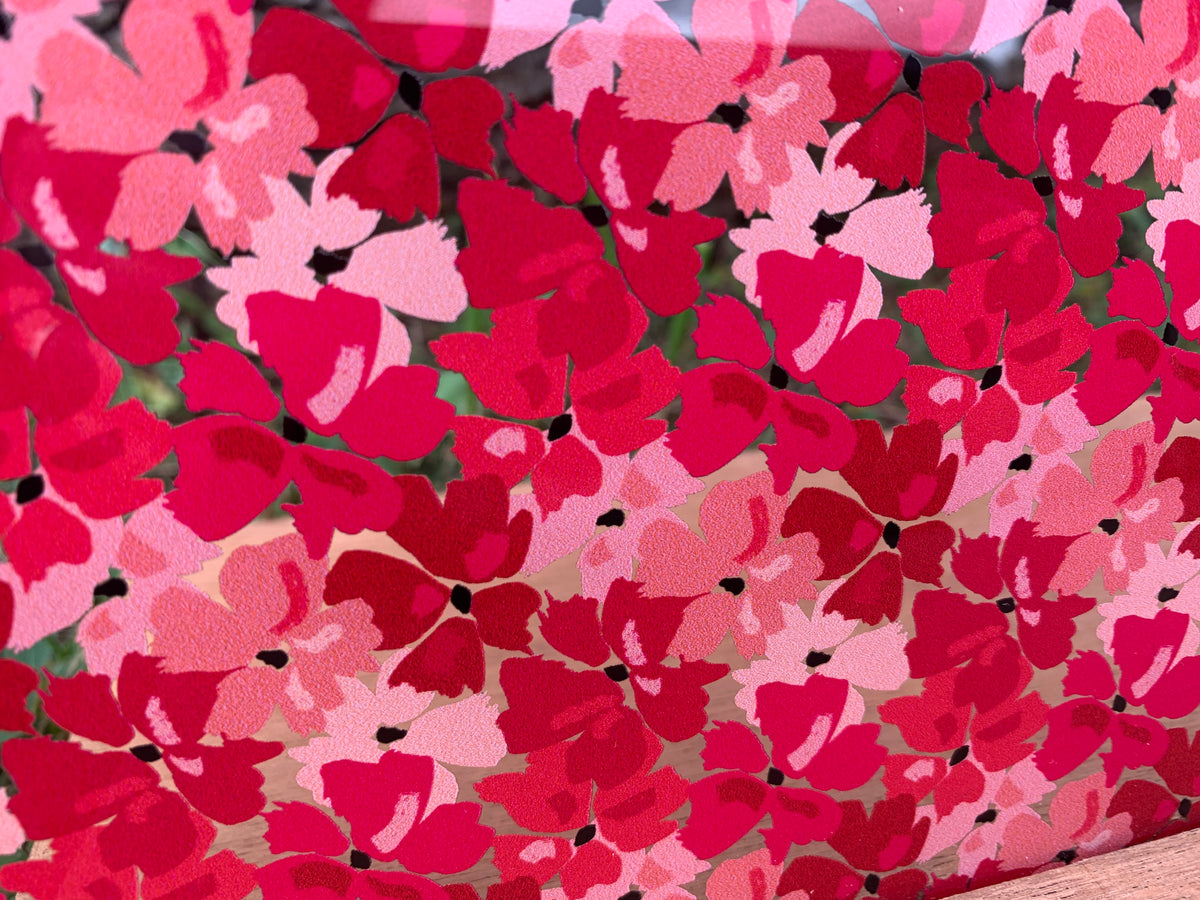 PatternPly® Scattered Pink Floral sheet showing the pattern