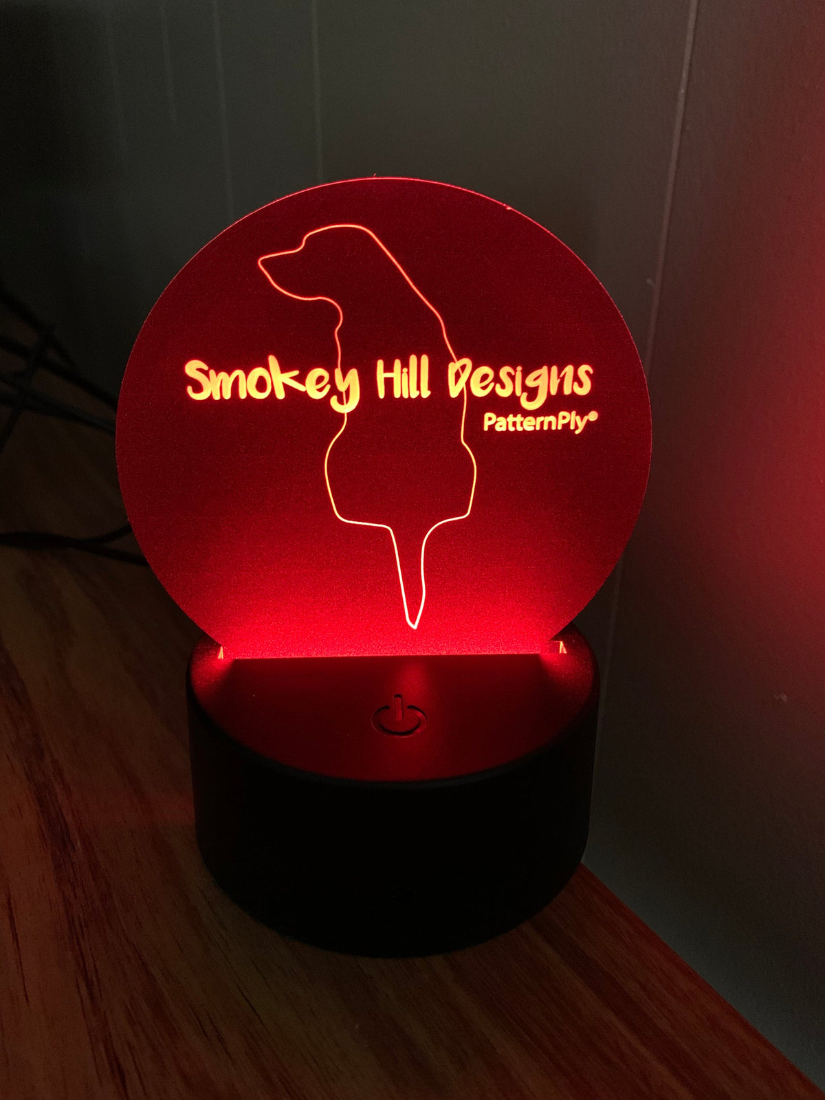 PatternPly® Acrylic Solid Black on Pink, two sided for edge lighting sheet