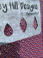 PatternPly® Scattered Red and Blue Overlapping Stars sheet showing the pattern