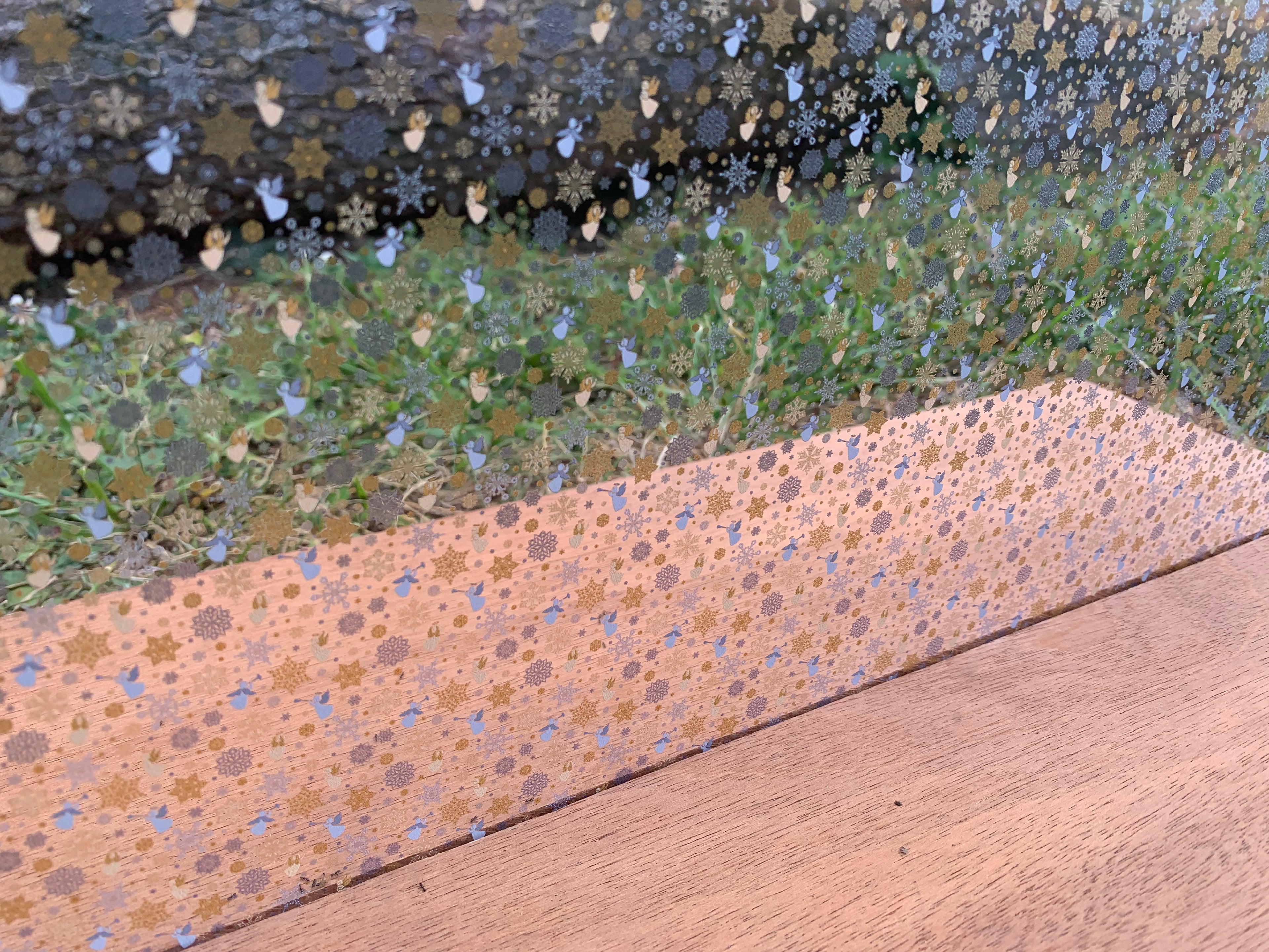 PatternPly® Scattered Silver and Gold Angels and Snowflakes product photo 3