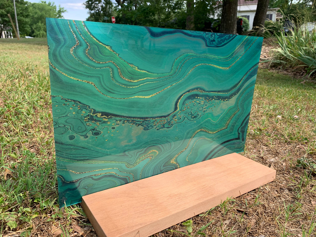 PatternPly® Acrylic Transparent Jade Swirl