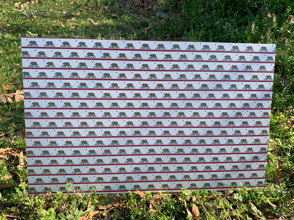 PatternPly® Full Coverage California Flag sheet showing the pattern