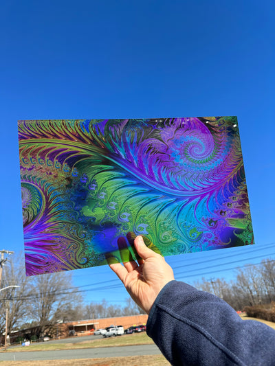 PatternPly® Acrylic Transparent Glassy Rainbow Swirl