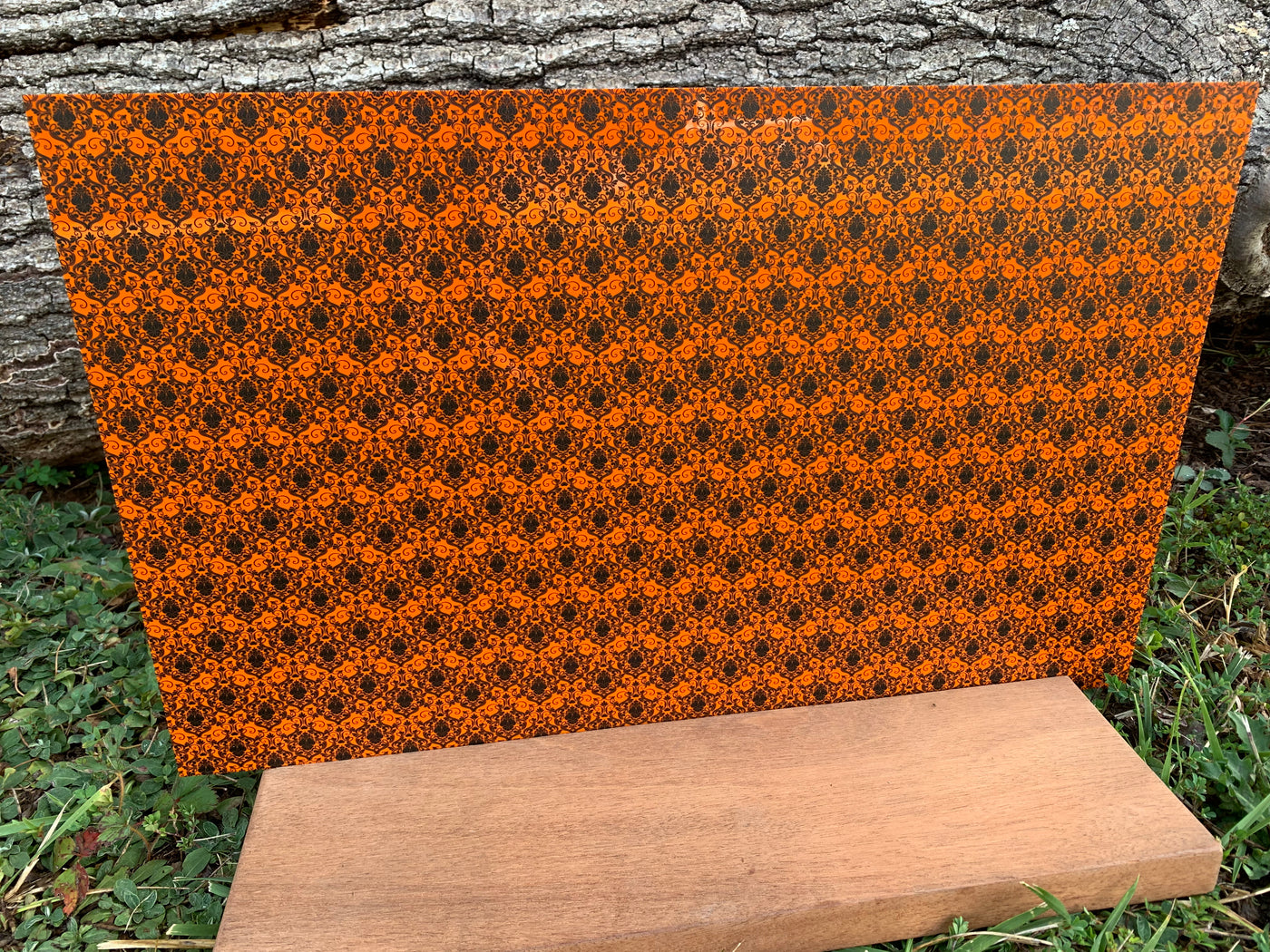 PatternPly® Gothic Victorian Wallpaper, Two Sided on Orange