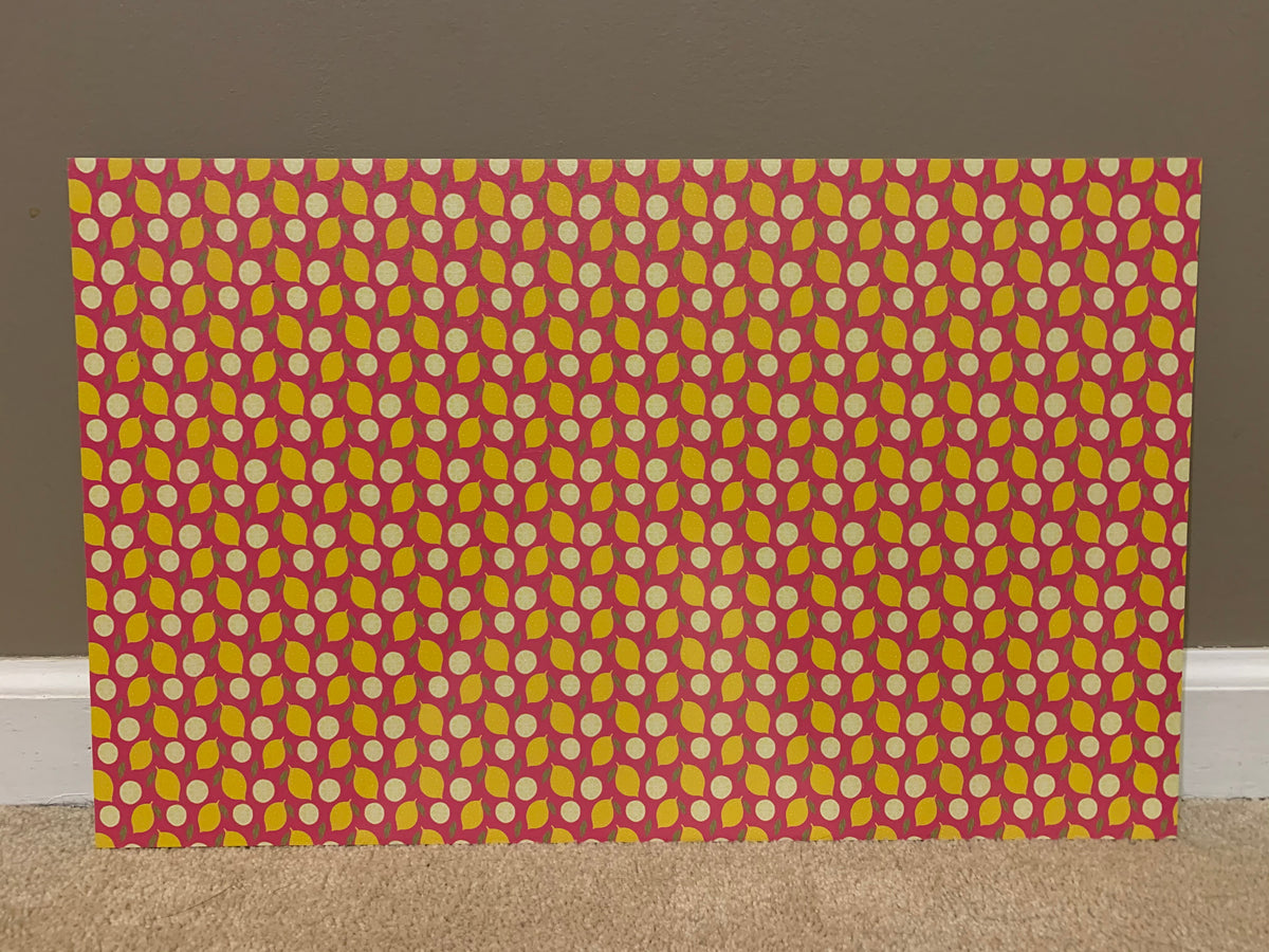 PatternPly® Full Coverage Pink Lemon sheet showing the pattern