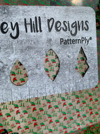 PatternPly® Scattered Elf Hats and Shoes sheet showing the pattern