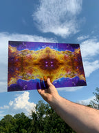 PatternPly® Transparent Mini Golden Cosmic Cliffs sheet showing the pattern