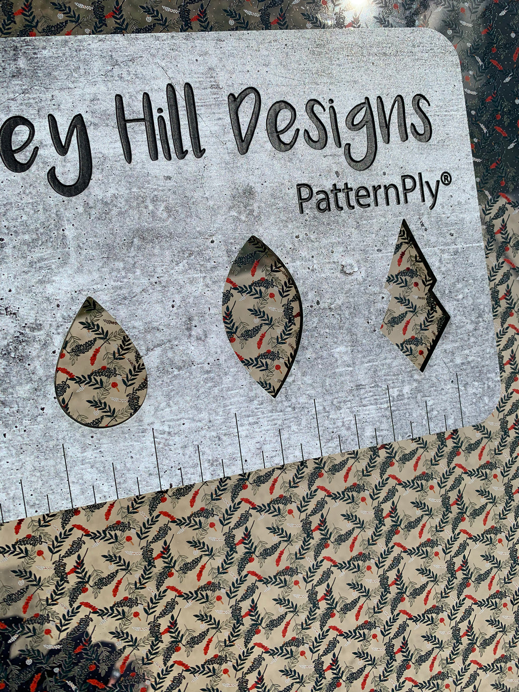 PatternPly® Scattered Christmas Fern sheet showing the pattern