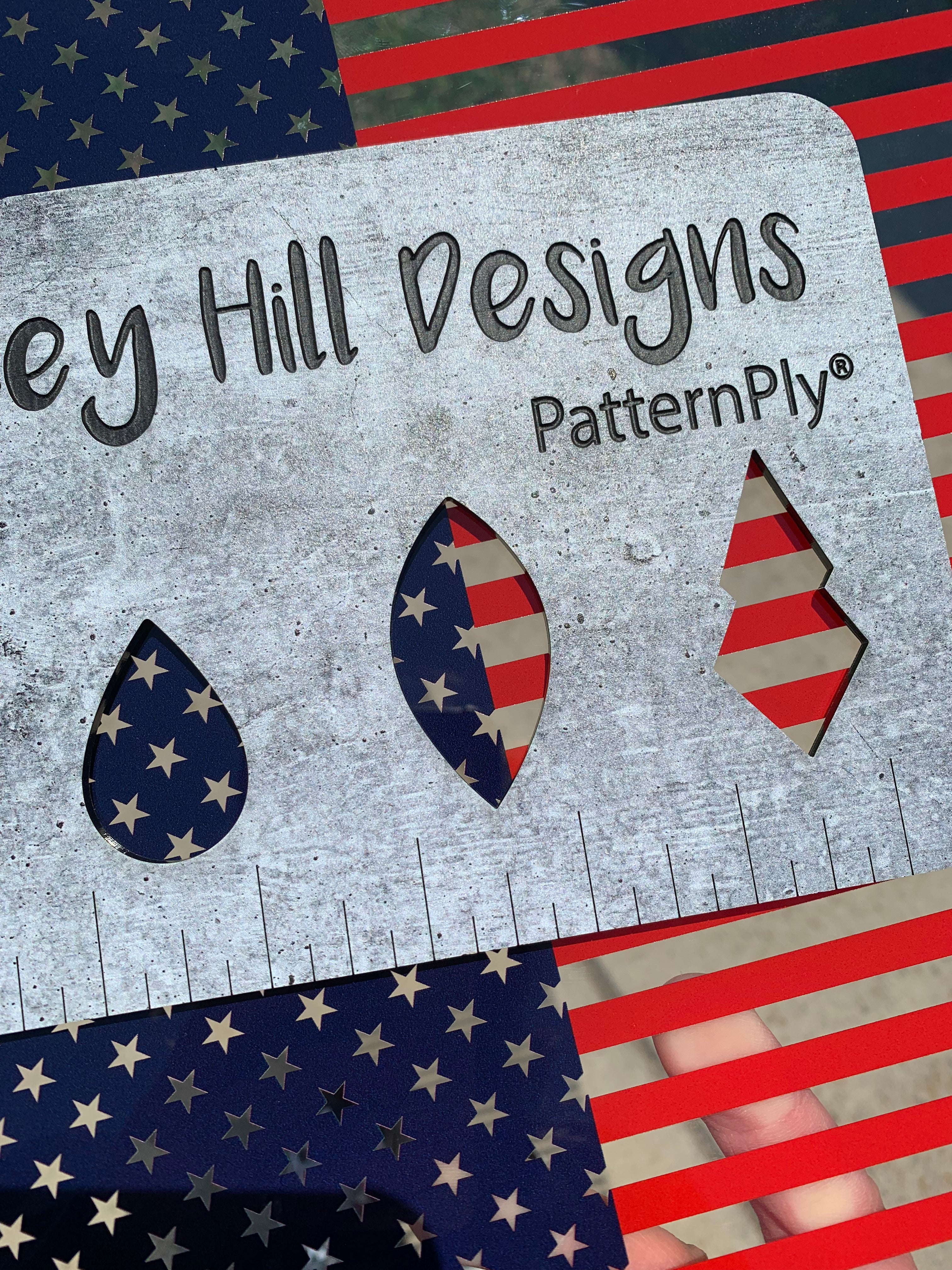 PatternPly® Scattered US Flag sheet showing the pattern