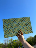 PatternPly® Transparent Sunflowers with Sky sheet showing the pattern