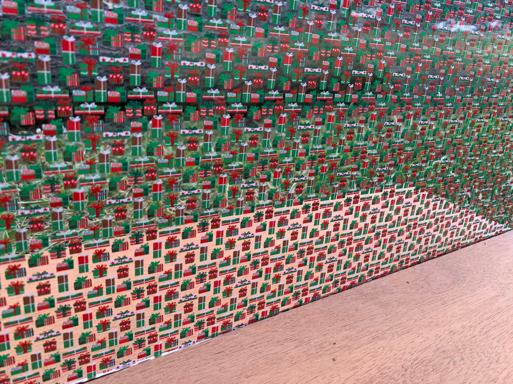 PatternPly® Scattered Red, Green, and White Presents product photo 3