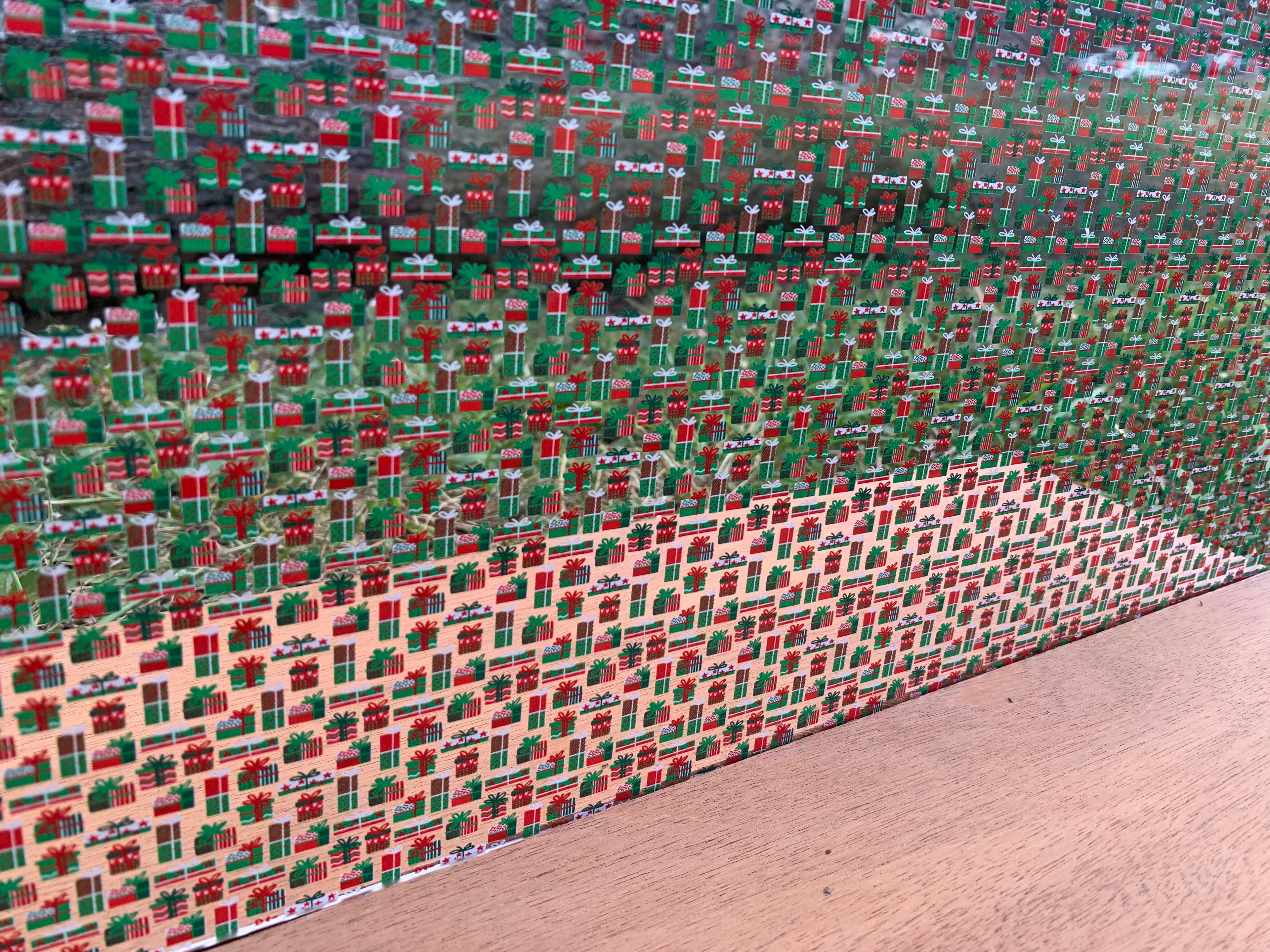 PatternPly® Scattered Red, Green, and White Presents product photo 3