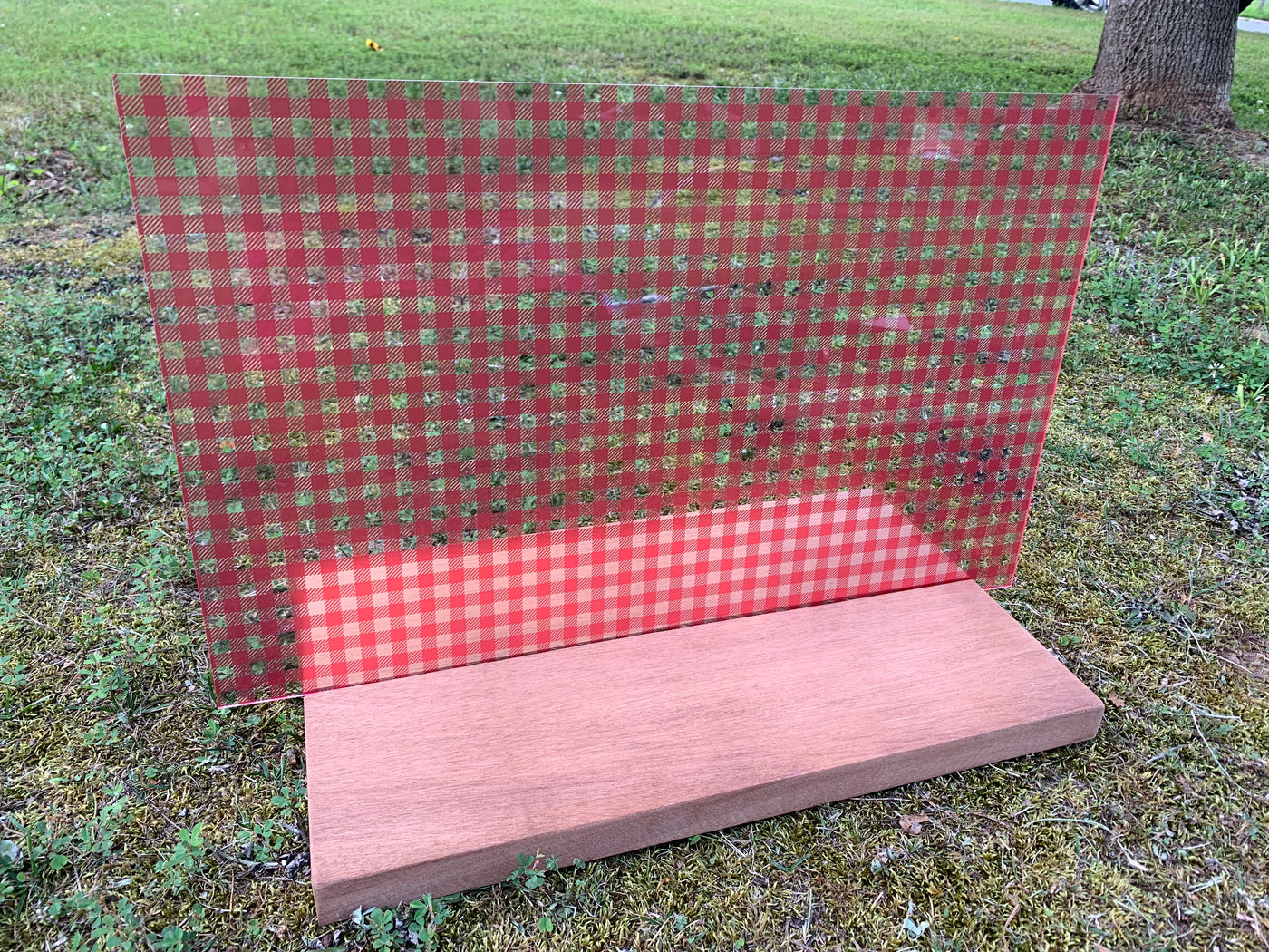 PatternPly® Acrylic Transparent Red Plaid