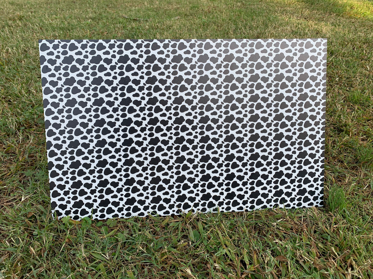 PatternPly® Full Coverage Cow sheet showing the pattern