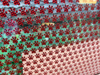 PatternPly® Scattered Buffalo Plaid Pawprints sheet showing the pattern
